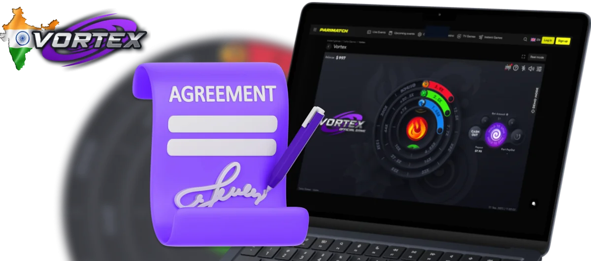 Terms and Conditions Vortex Game India – play rules and user agreement